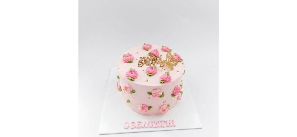 Pink Rosette Cake - Ceylova
