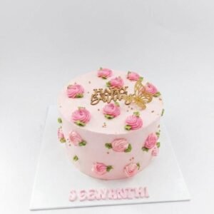 Pink Rosette Cake - Ceylova