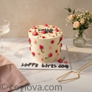 Tulip Garden Birthday Cake